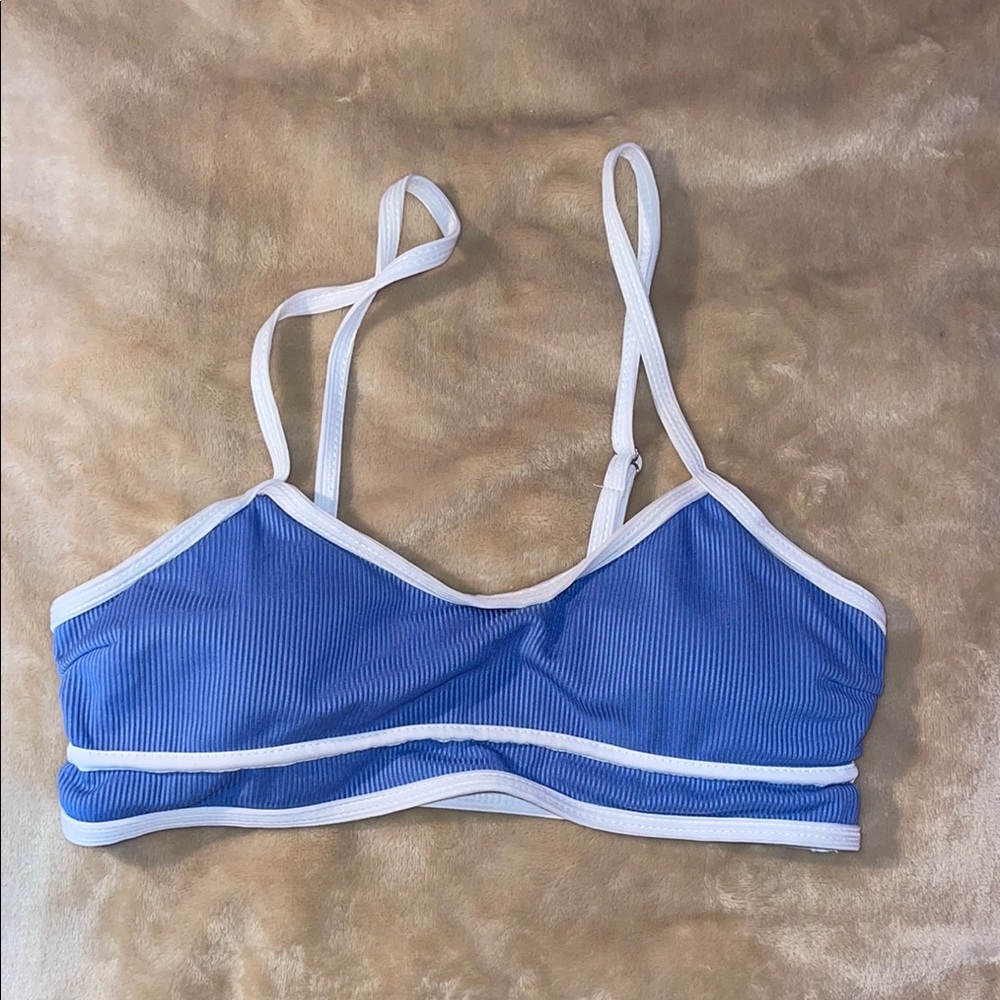 Blue and White Women's Bralette